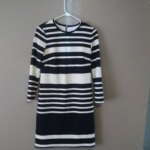 A black and white stip dress